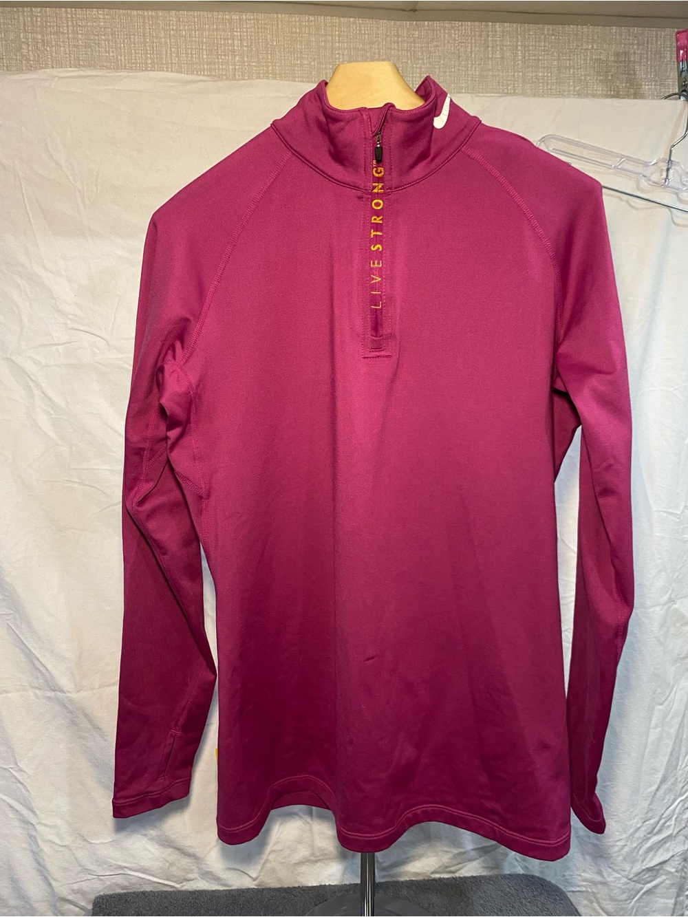 Nike Magenta Quarter-Zip Livestrong Pullover